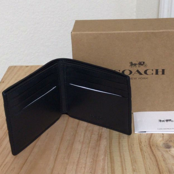 ⚜COACH Slim Billfold Wallet In Signature Ca… - Picture 2 of 4